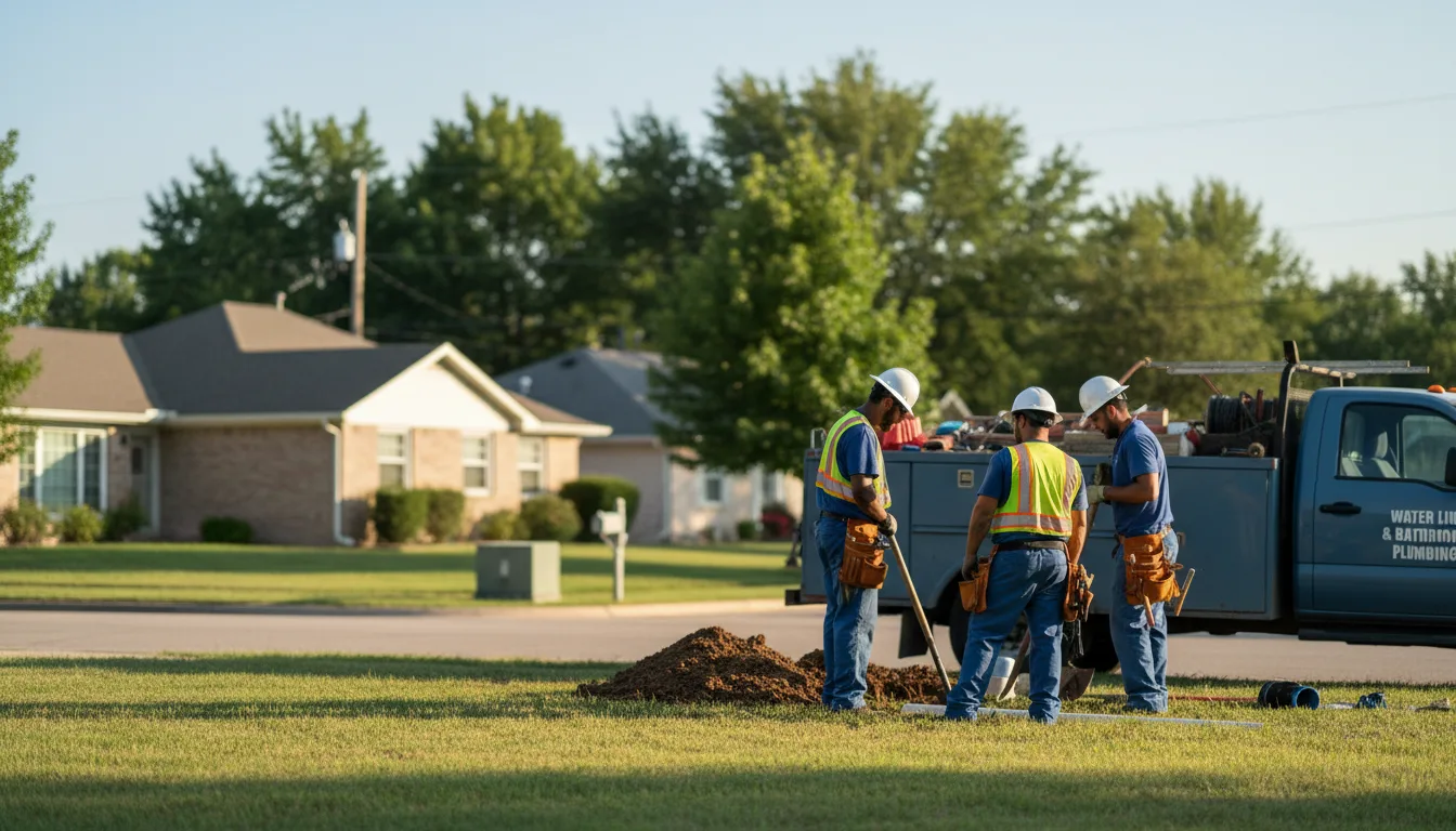 Residential water line and bathroom plumbing service in Malakoff, TX